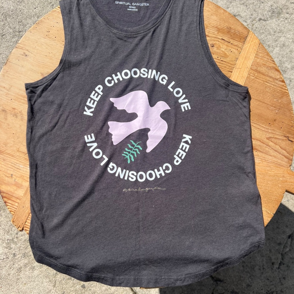 Spiritual Gangster "Keep Choosing Love" Tank- Women's Size Small - Picture 9 of 10
